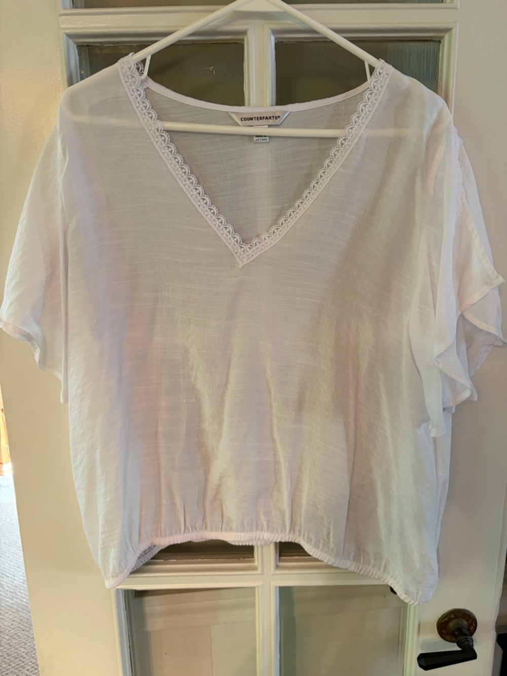 Counterparts White-set of two- Lightweight Breezy Tops